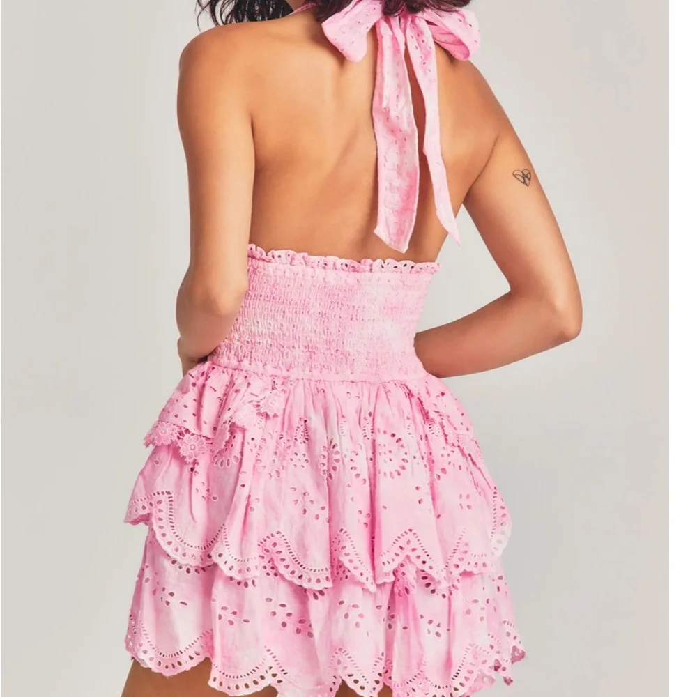 LOVESHACKFANCY HALTER DRESS - Picture 2 of 11